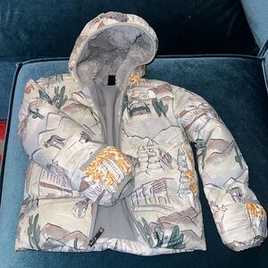 The North Face Baby North Down Hooded Coat , Wolf Print 18-24 months